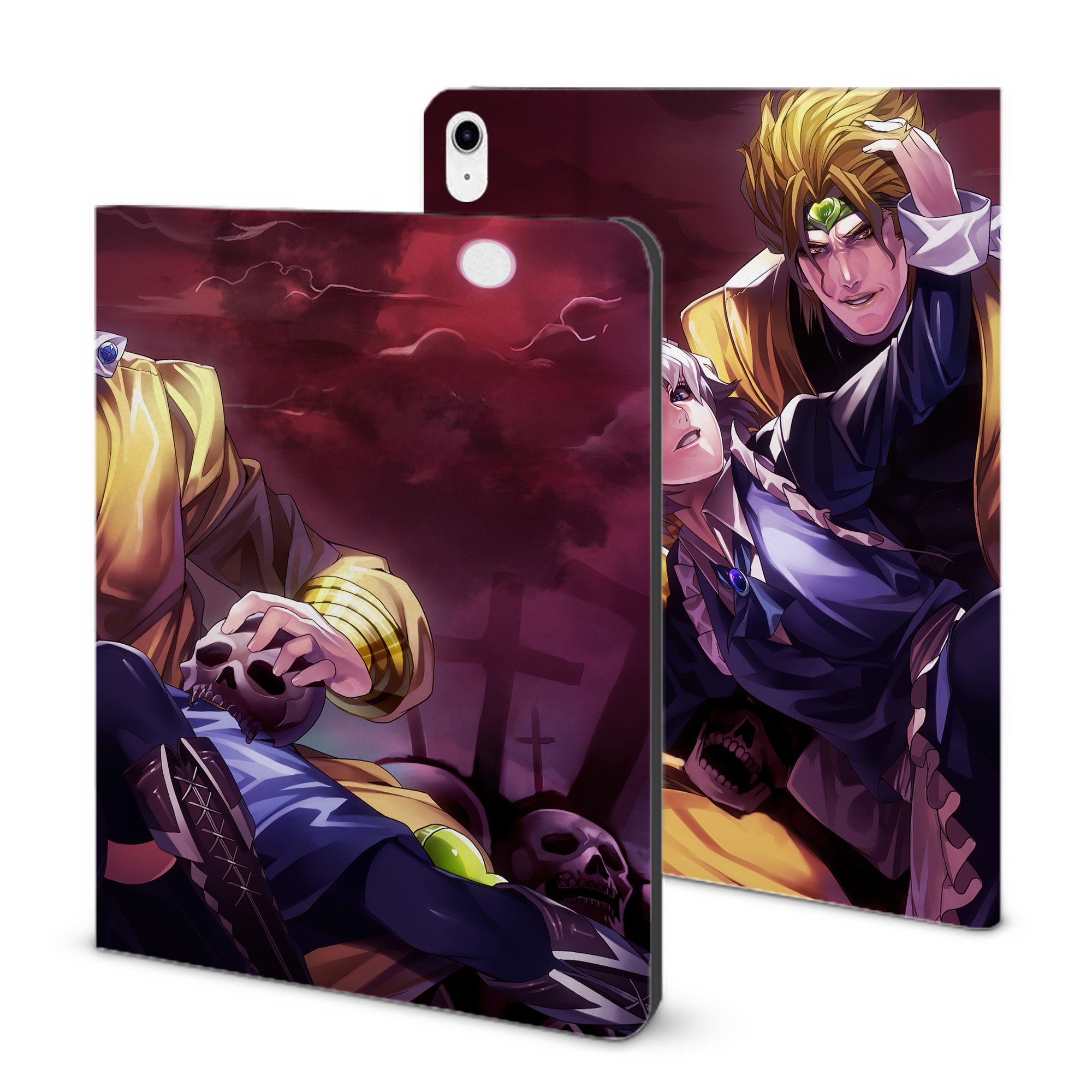 （画像用） ジョジョの奇妙な冒険 JoJo's Bizarre Adventure IPad ケース ブック型 PUレザー TPU 耐衝撃 軽量 薄型 ペン収納なし 全面保護 IPad 各モデル対応